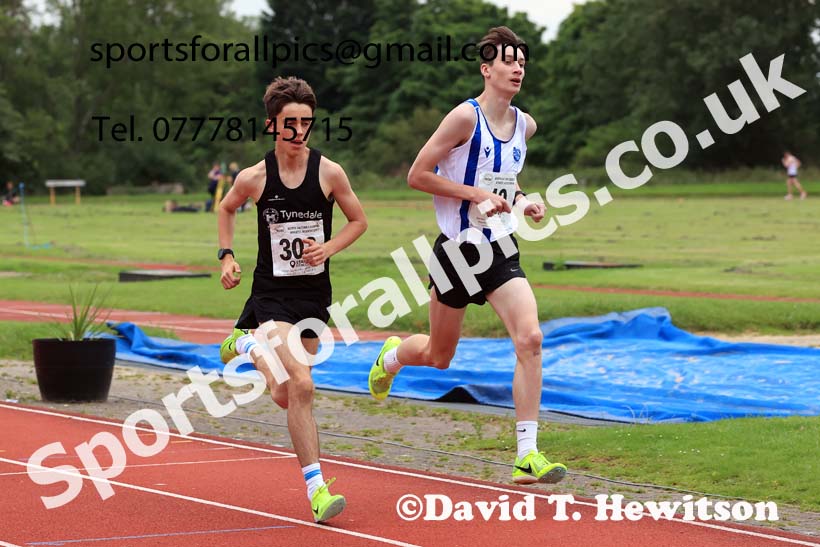 The 1500 metres, Wednesday, july 24th, 2024 NEGP 5, Monkton Stadium.  Photo: David T. Hewitson/Sports for All Pics